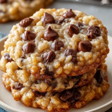 Rice Krispie Chocolate Chip Cookies with Soft Chew