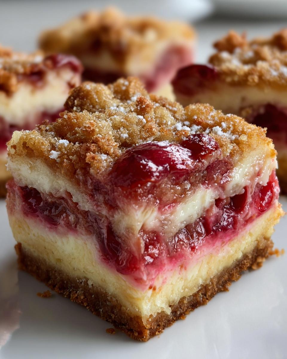 Rich Rhubarb & Cream Cheese Dessert Squares - detail 1