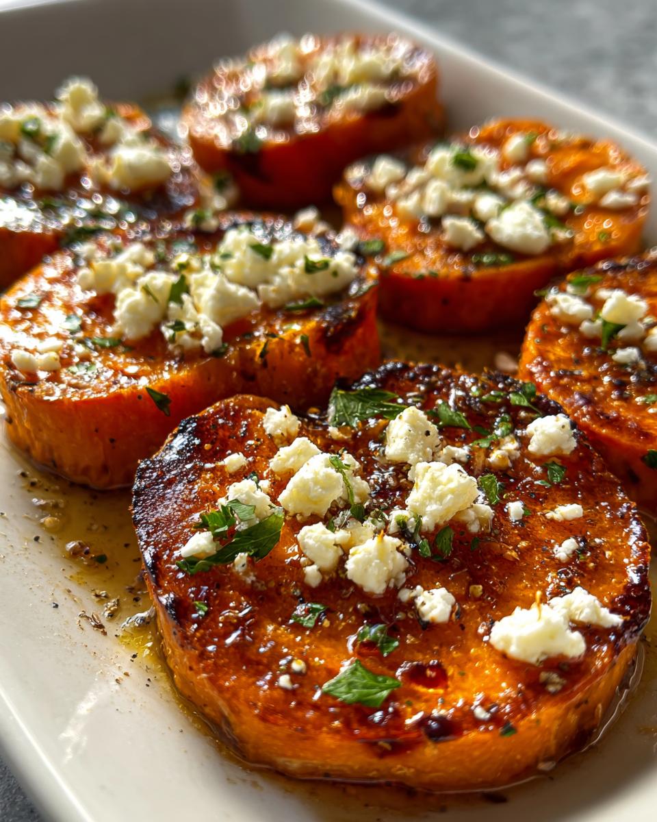 Roasted Sweet Potato Rounds with Honey & Feta - detail 1