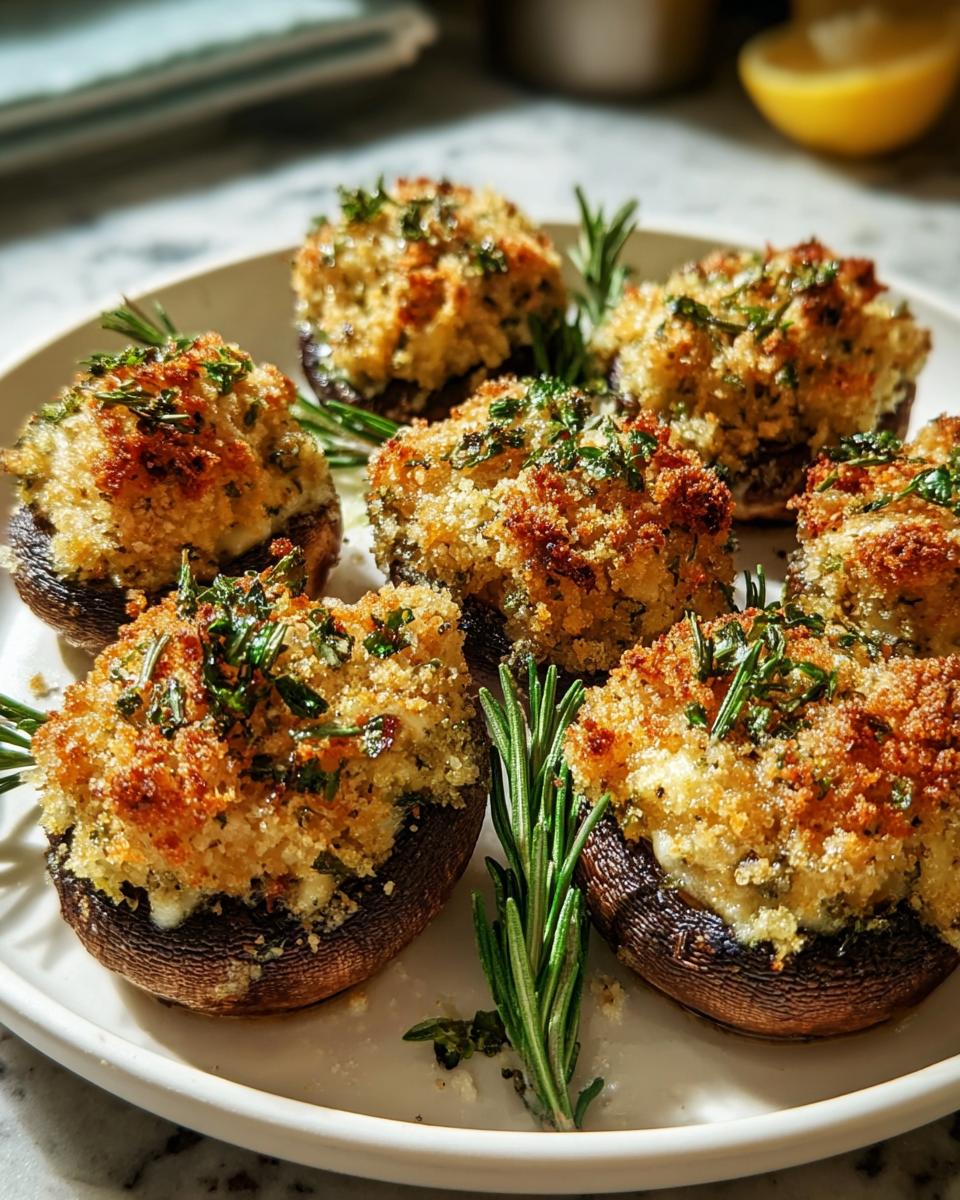 Rosemary Parmesan Stuffed Mushrooms - detail 1