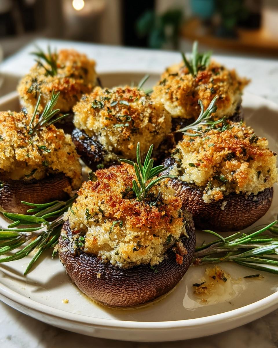Rosemary Parmesan Stuffed Mushrooms - detail 2