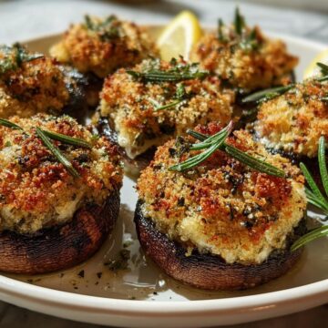 Rosemary Parmesan Stuffed Mushrooms