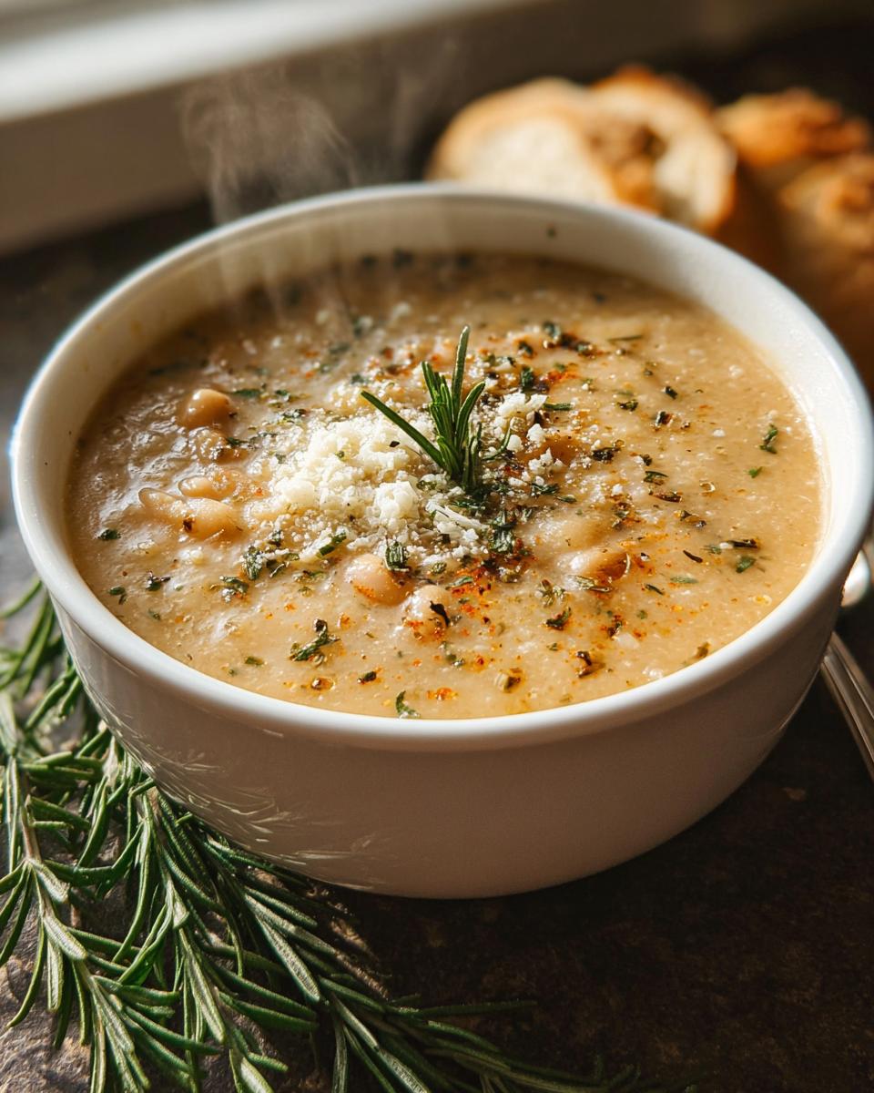 Rosemary Roasted Garlic Bean Soup - detail 1