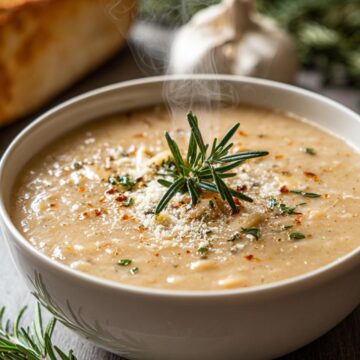 Rosemary Roasted Garlic Bean Soup