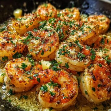Ruth's Chris Garlic Parmesan Shrimp Skillet