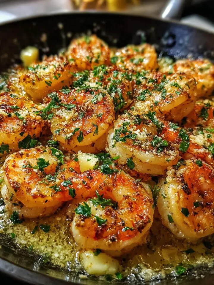 Ruth’s Chris Garlic Parmesan Shrimp Skillet