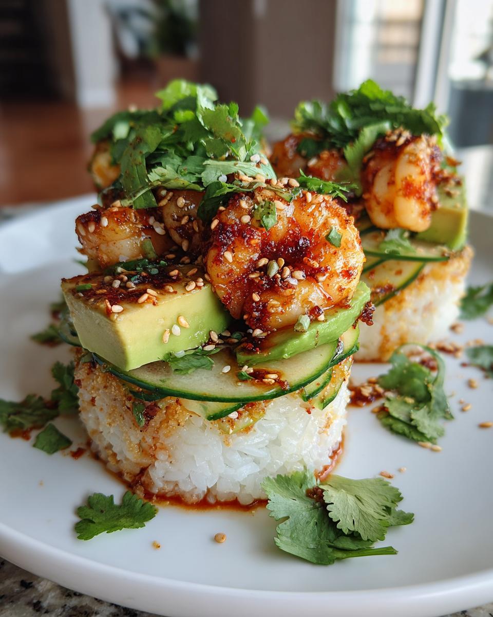 SPICY SHRIMP SUSHI STACKS - detail 1
