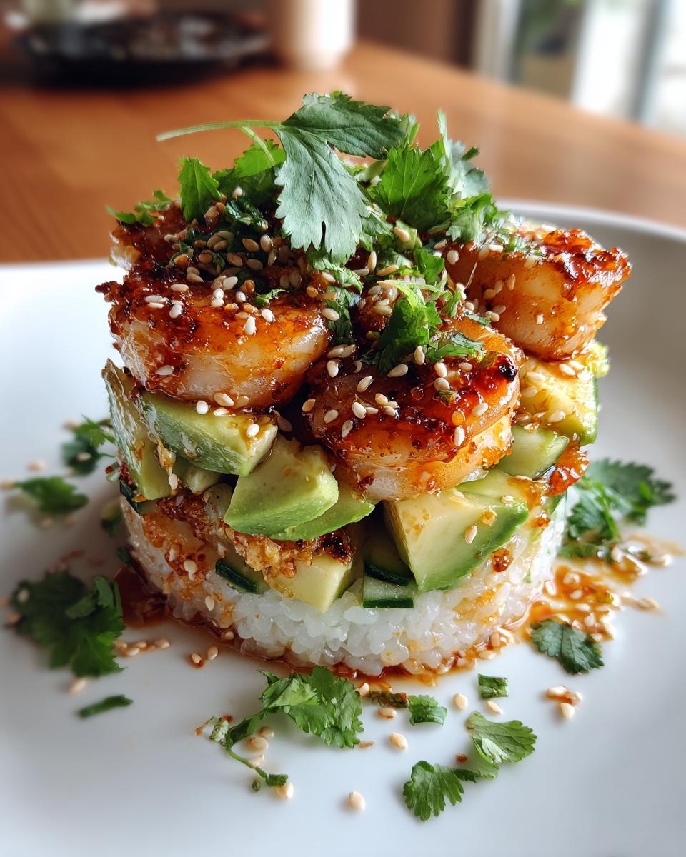 SPICY SHRIMP SUSHI STACKS - detail 2