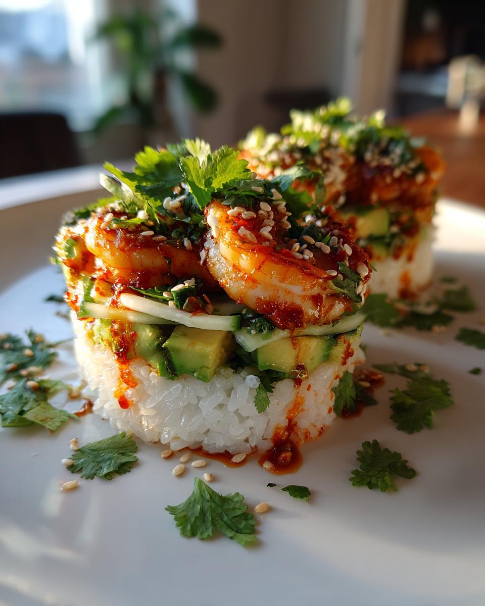 SPICY SHRIMP SUSHI STACKS - detail 3