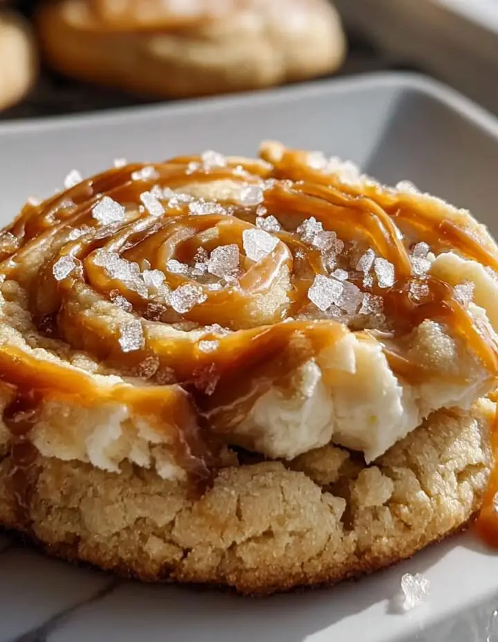 Salted Caramel Cheesecake Cookies