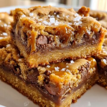 Salted Caramel Chocolate Chip Cookie Bars