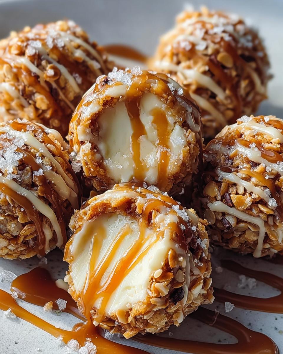 Salted Caramel Pretzel Cheesecake Balls - detail 1