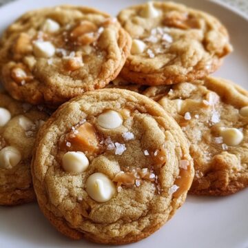 Salted Caramel White Chocolate Cookies