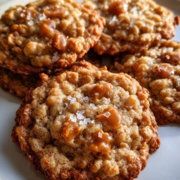 Salted Toffee Oatmeal Cookies