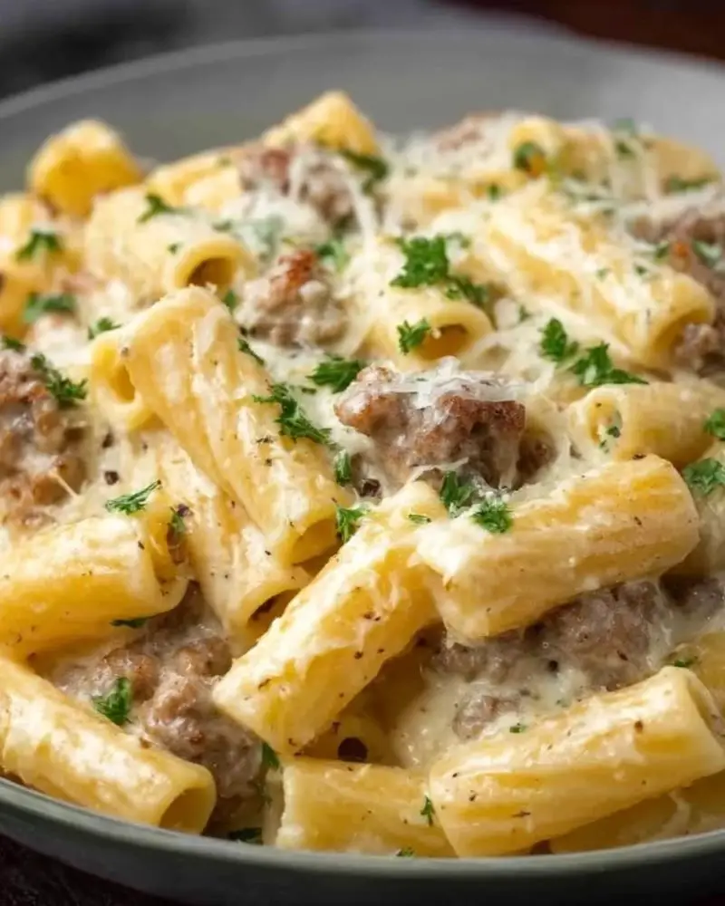 Sausage Alfredo Rigatoni