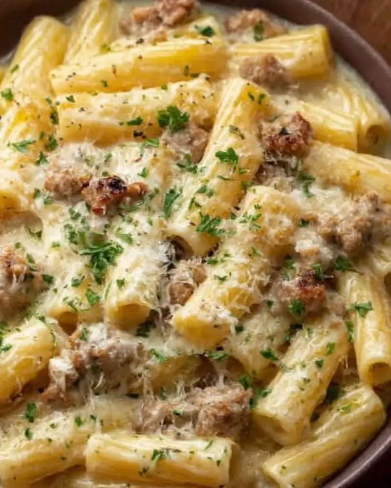 Sausage Alfredo Rigatoni
