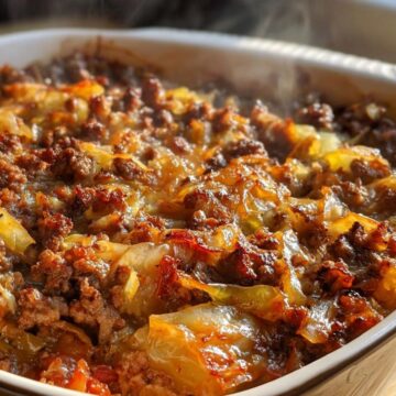 Savory Cabbage Beef Bake