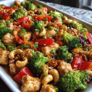 Sheet Pan Cashew Chicken
