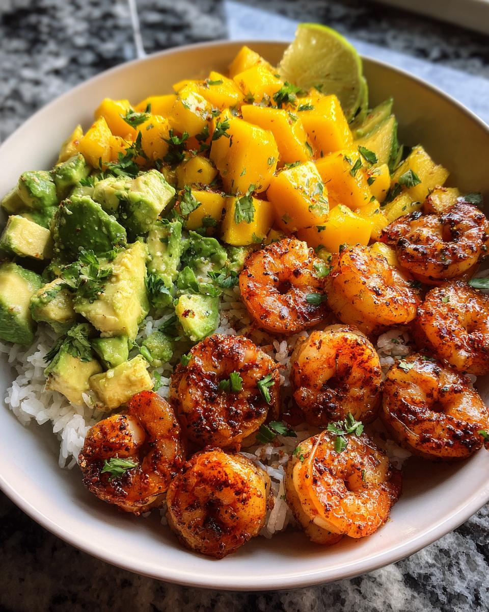 Shrimp Avocado Mango Bowls - detail 1