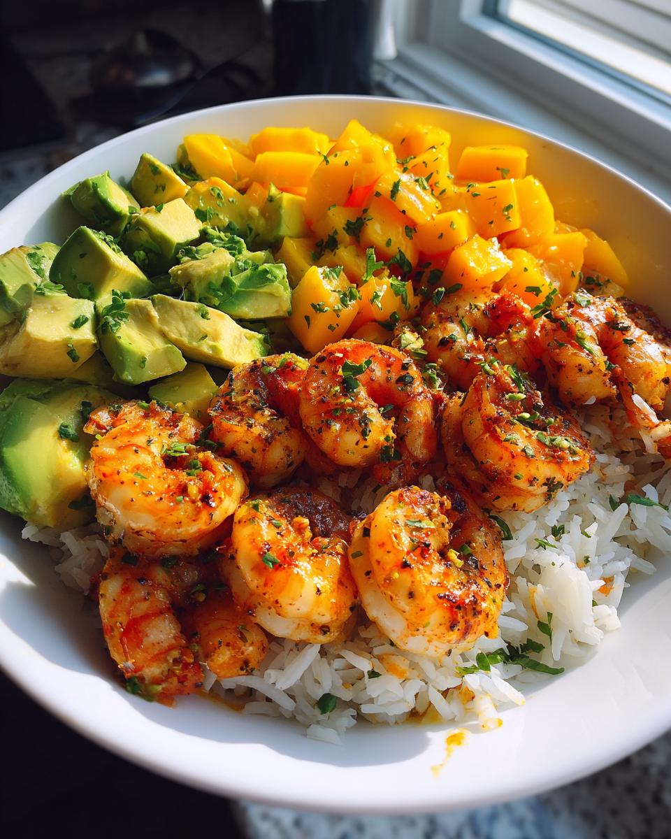 Shrimp Avocado Mango Bowls - detail 2