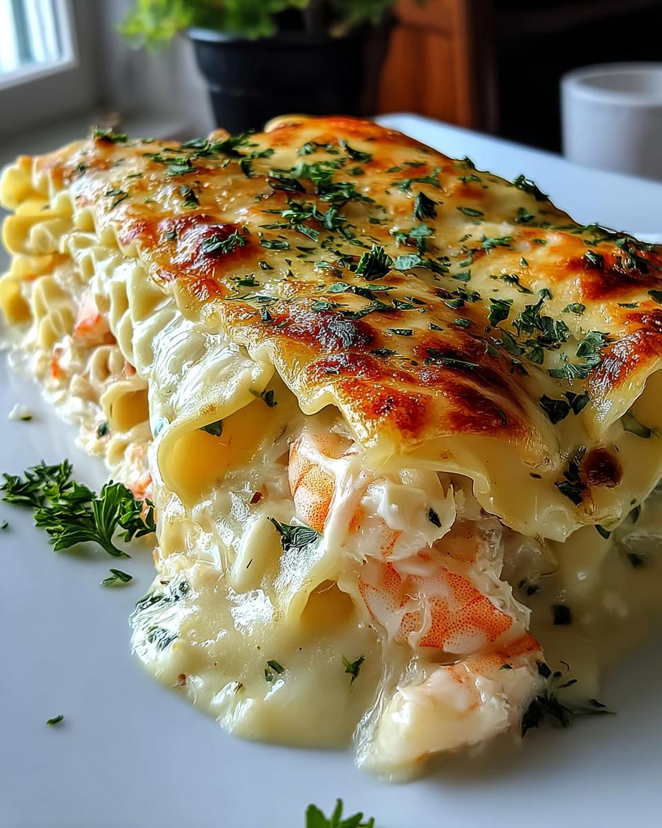 Shrimp & Crab Alfredo Lasagna Roll-Ups - detail 1