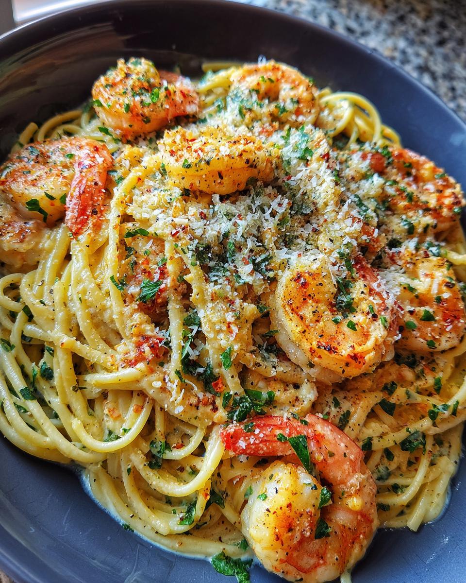 Shrimp Scampi Garlic Cream Pasta - detail 1