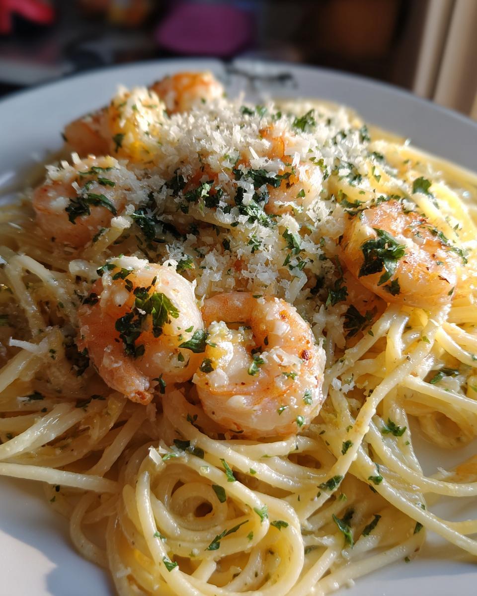 Shrimp Scampi Garlic Cream Pasta - detail 2