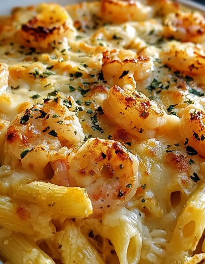 Shrimp Scampi Pasta Bake