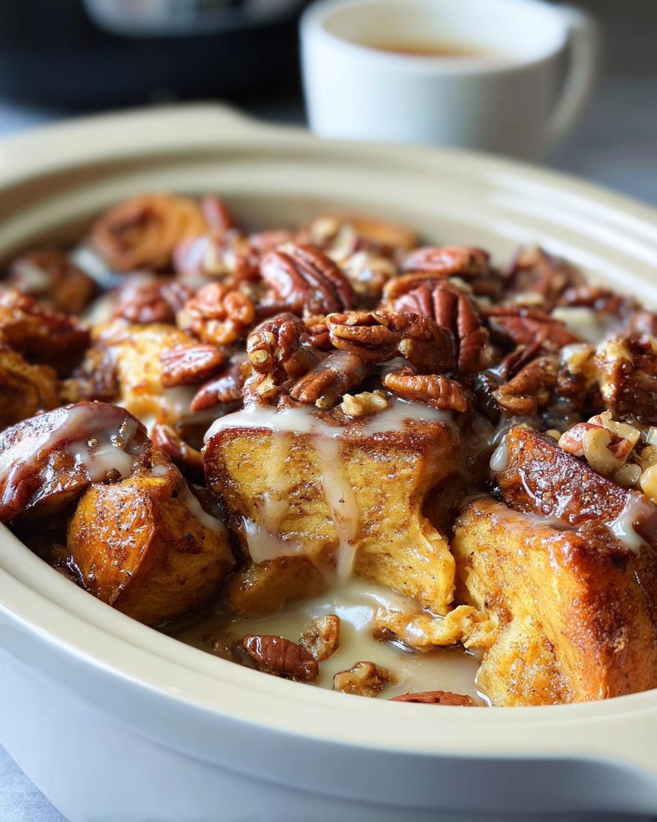 Slow Cooker Cinnamon Roll French Toast Casserole - detail 1