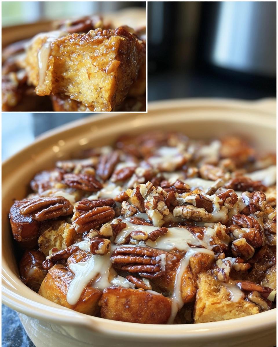 Slow Cooker Cinnamon Roll French Toast Casserole - detail 2