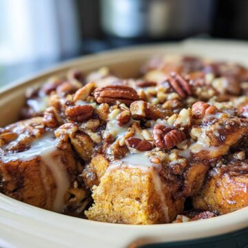 Slow Cooker Cinnamon Roll French Toast Casserole