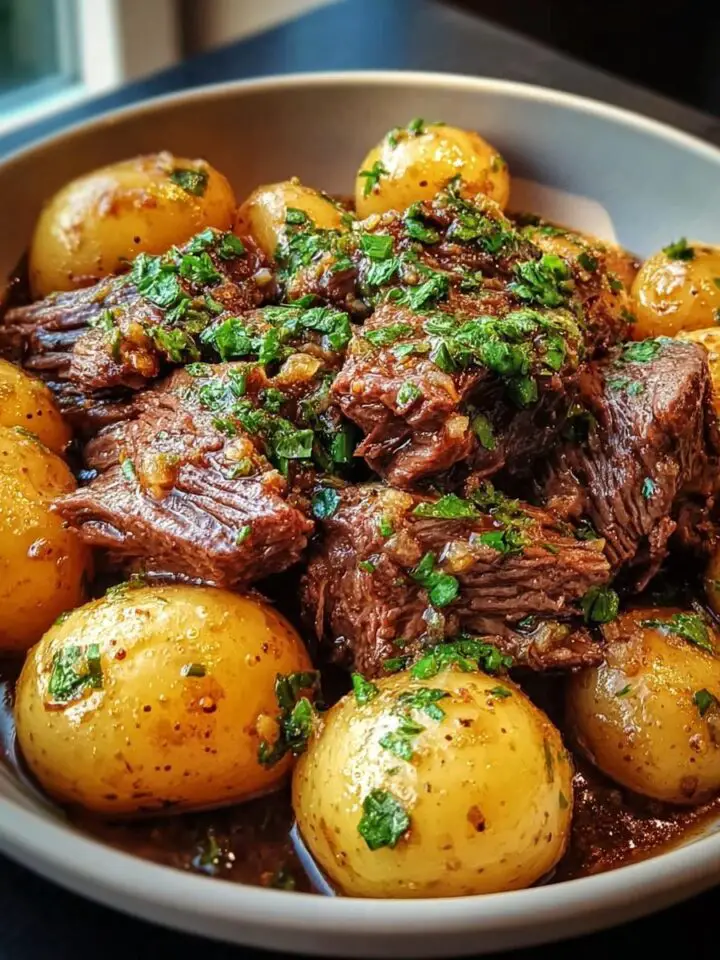 Slow Cooker Garlic Butter Beef