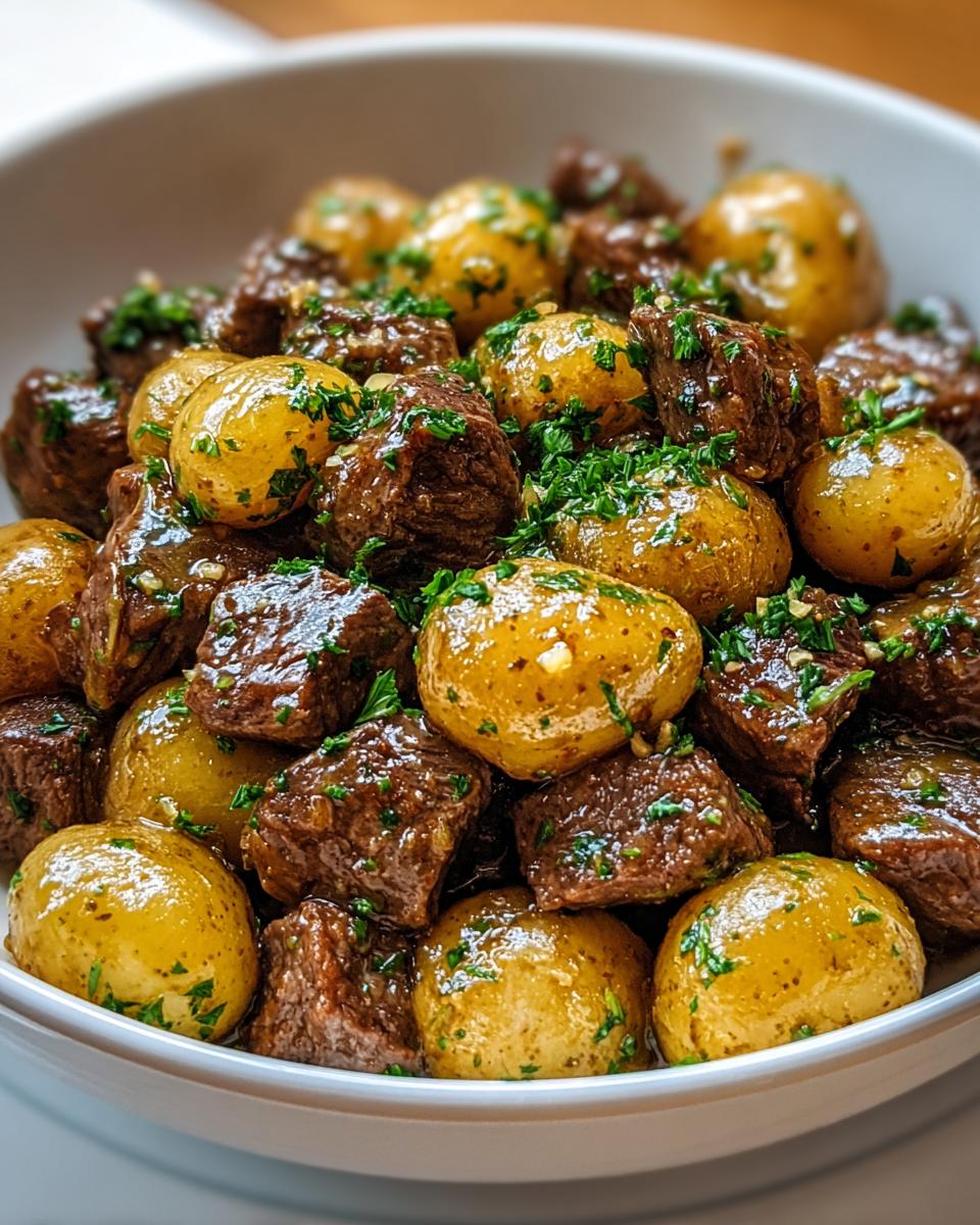 Slow Cooker Garlic Butter Beef Bites & Potatoes - detail 1