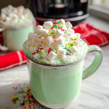 Slow Cooker Grinch Hot Chocolate