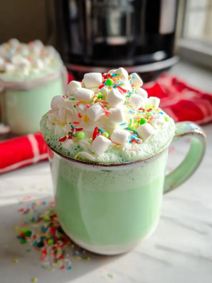 Slow Cooker Grinch Hot Chocolate