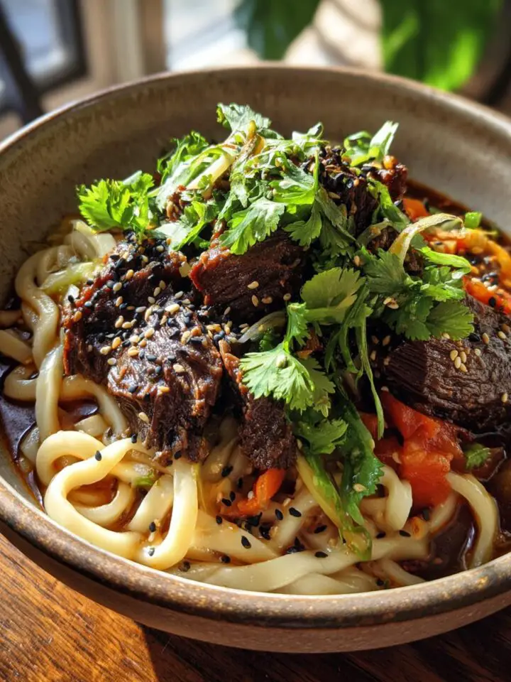 Slow Cooker Korean Beef Noodles