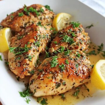 Slow Cooker Lemon Garlic Chicken