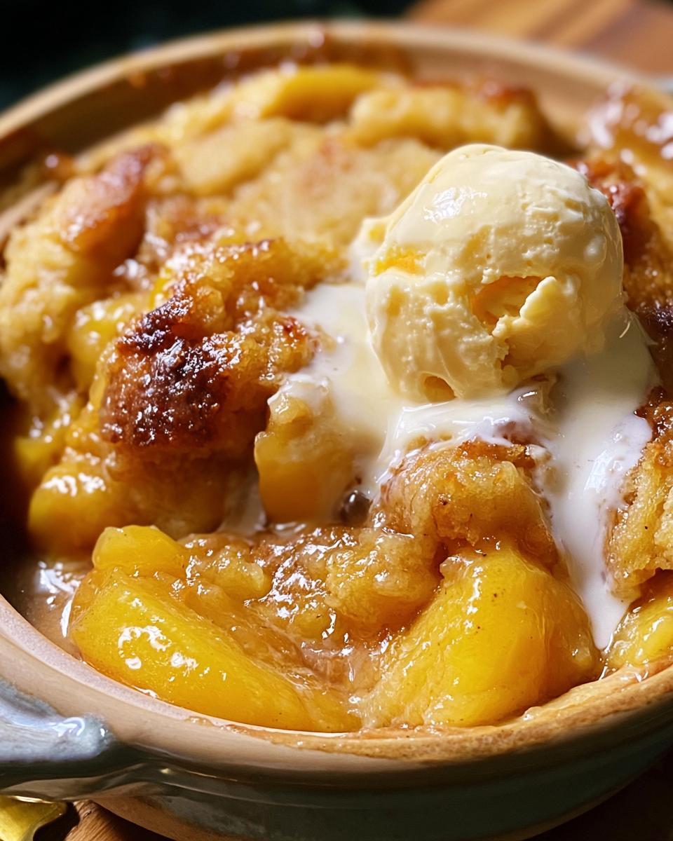 Slow Cooker Peach Cobbler - detail 2