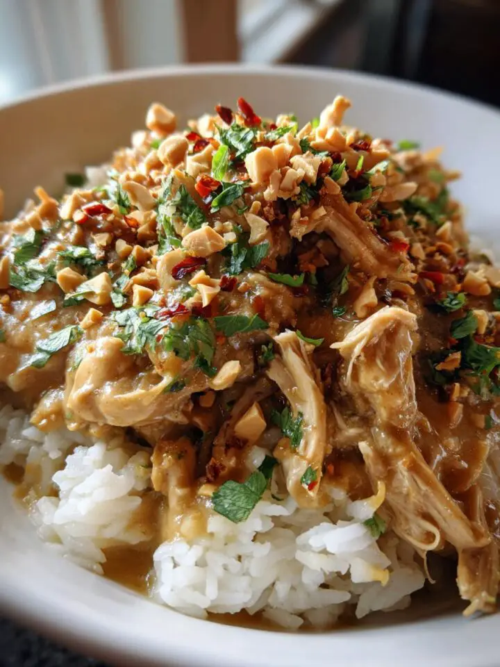 Slow Cooker Peanut Chicken