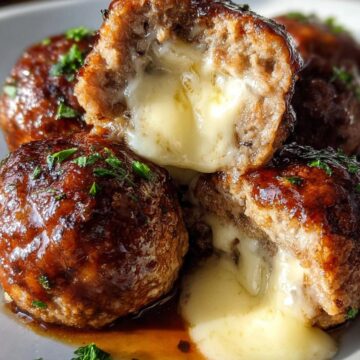 Smoked Cheese Stuffed Meatballs