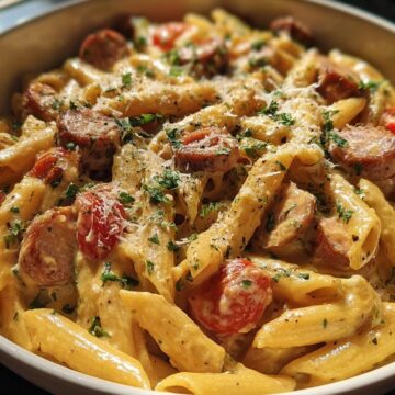 Smoky Cajun Garlic Butter Sausage Pasta