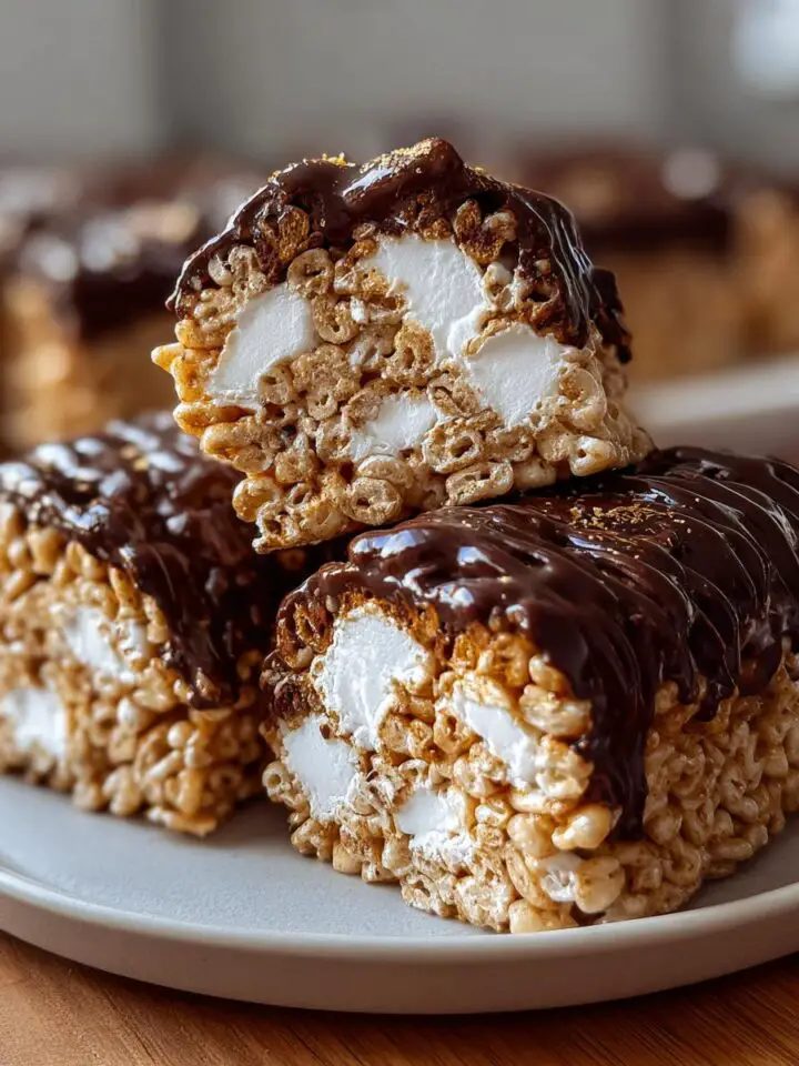 S’mores Rolled Rice Krispie Treats