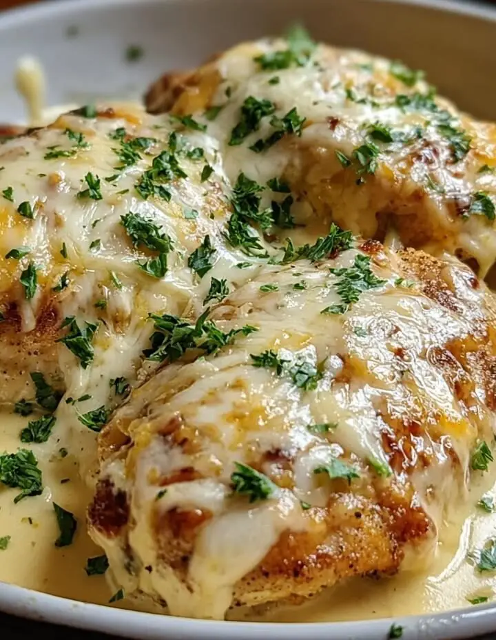 Smothered Cheesy Sour Cream Chicken