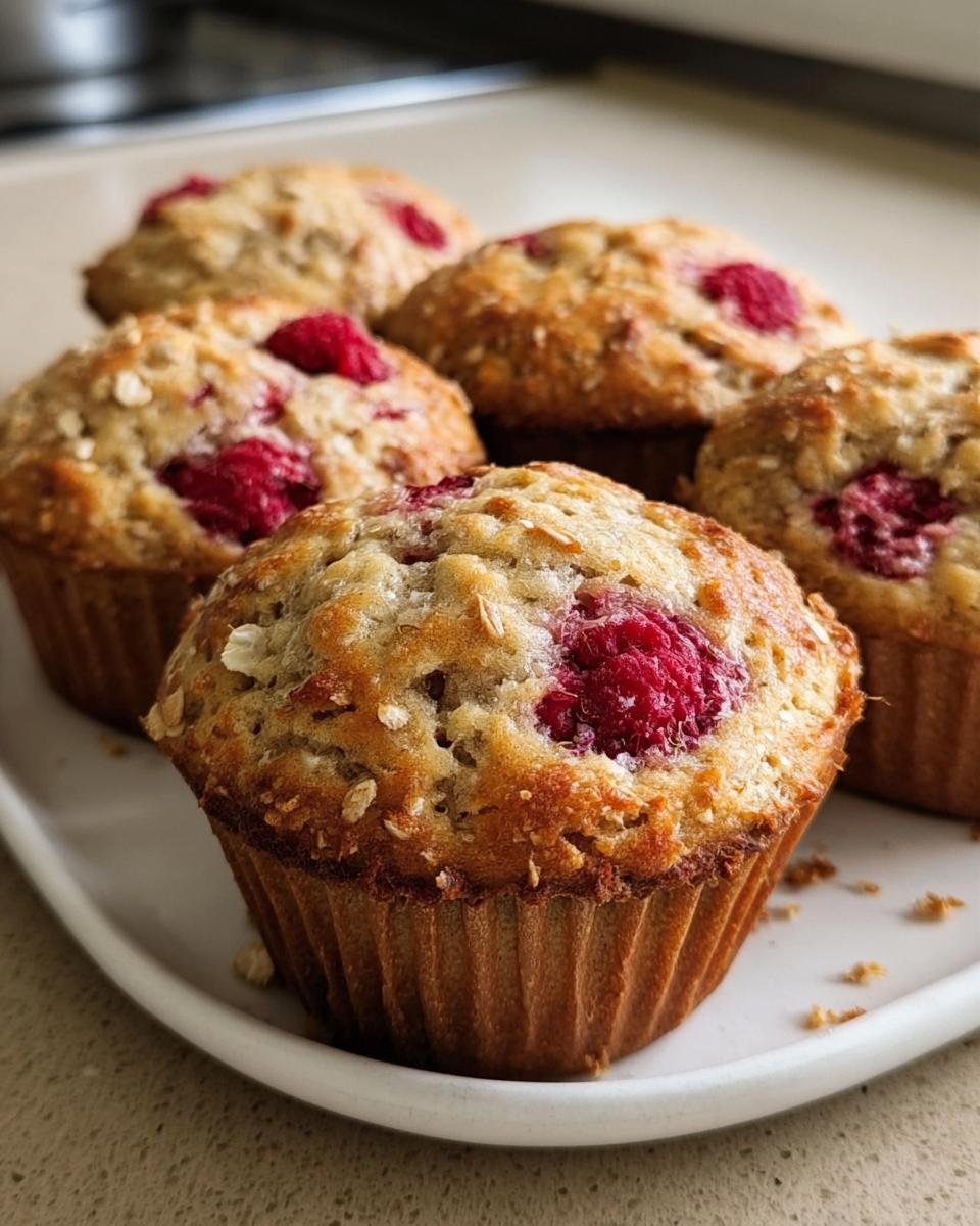 Soft Fruity Banana Raspberry Muffins - detail 1