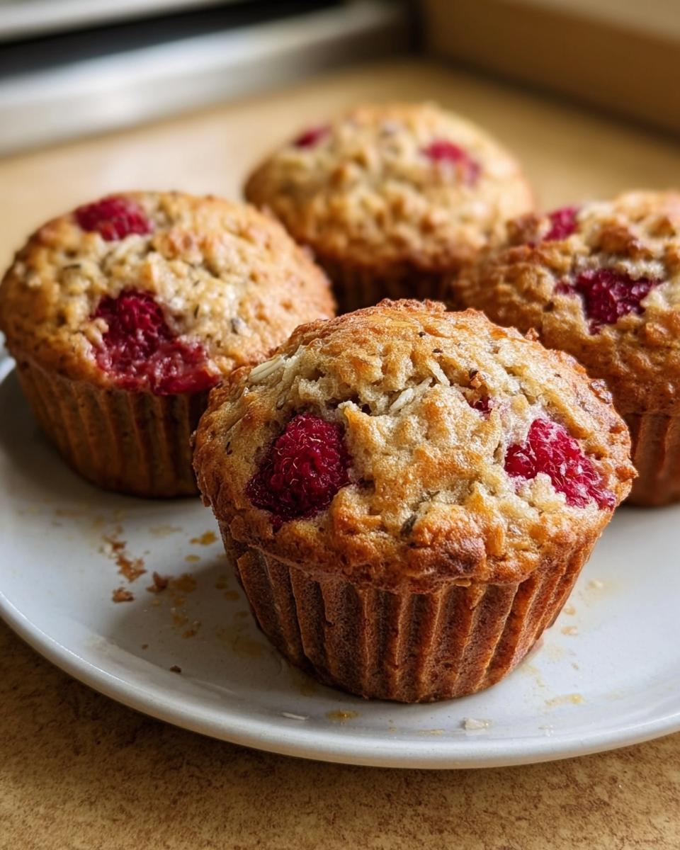 Soft Fruity Banana Raspberry Muffins - detail 2