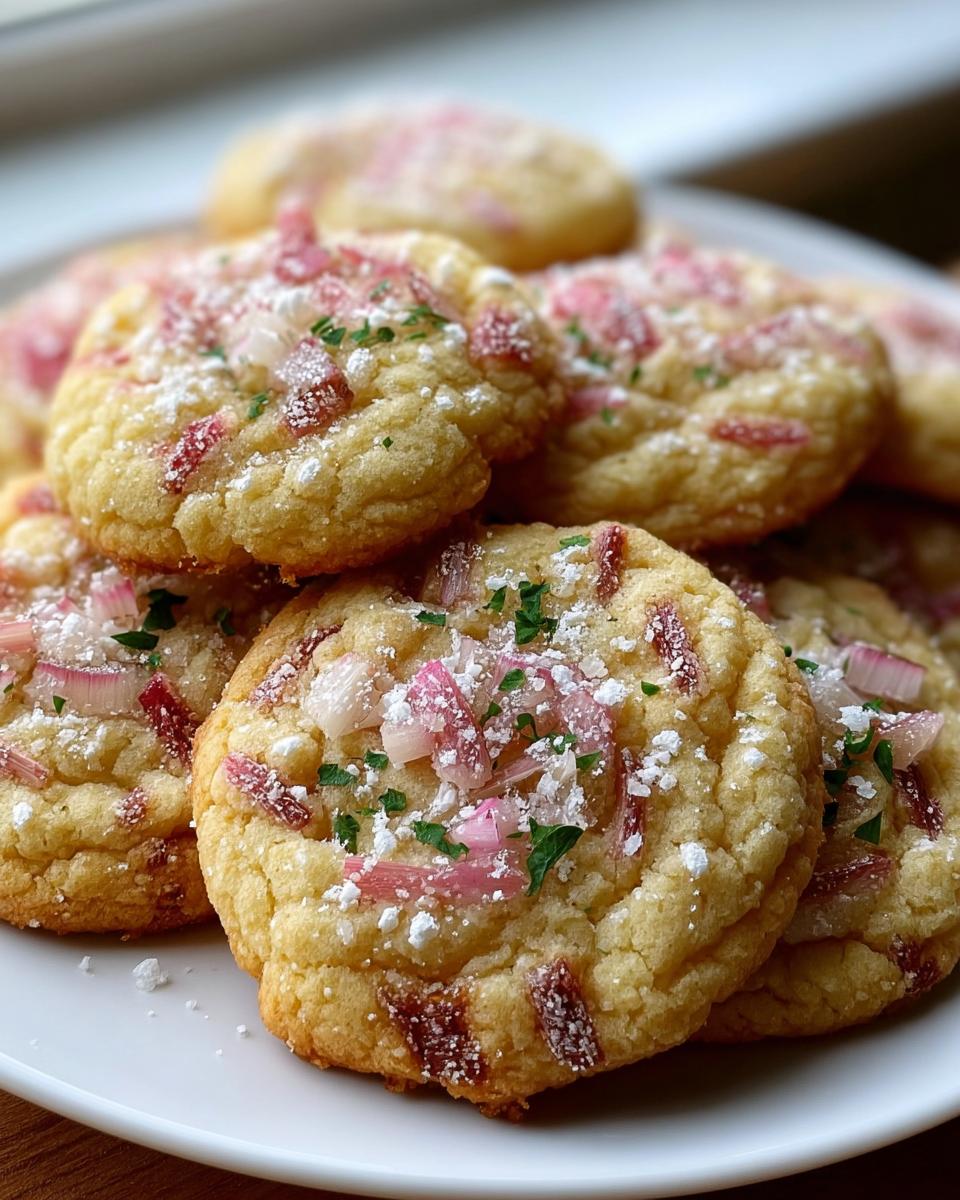 Soft Lemon Rhubarb Sugar Cookies - detail 1