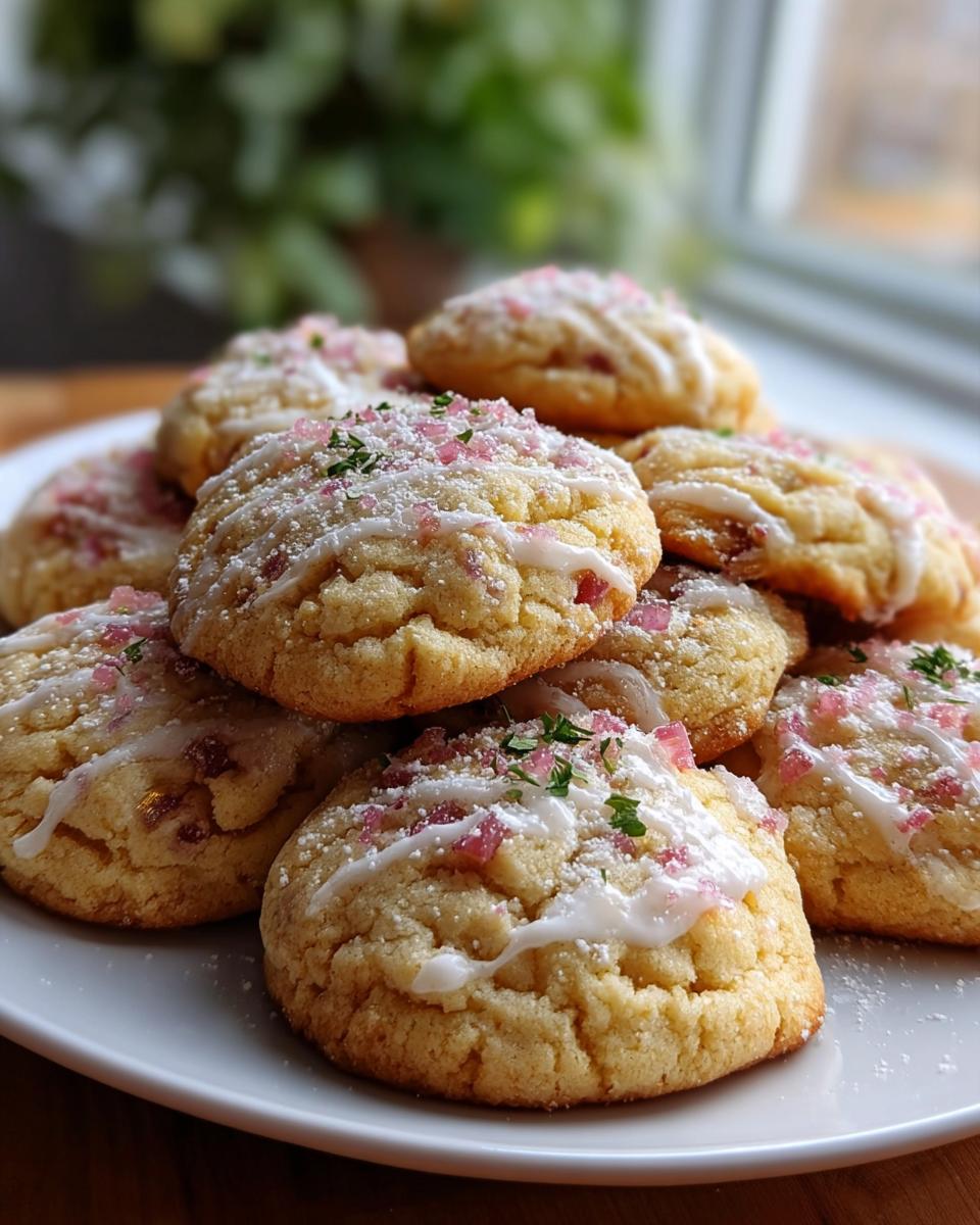 Soft Lemon Rhubarb Sugar Cookies - detail 2