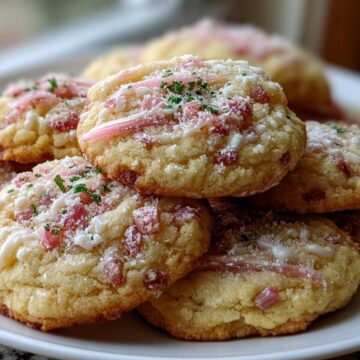 Soft Lemon Rhubarb Sugar Cookies
