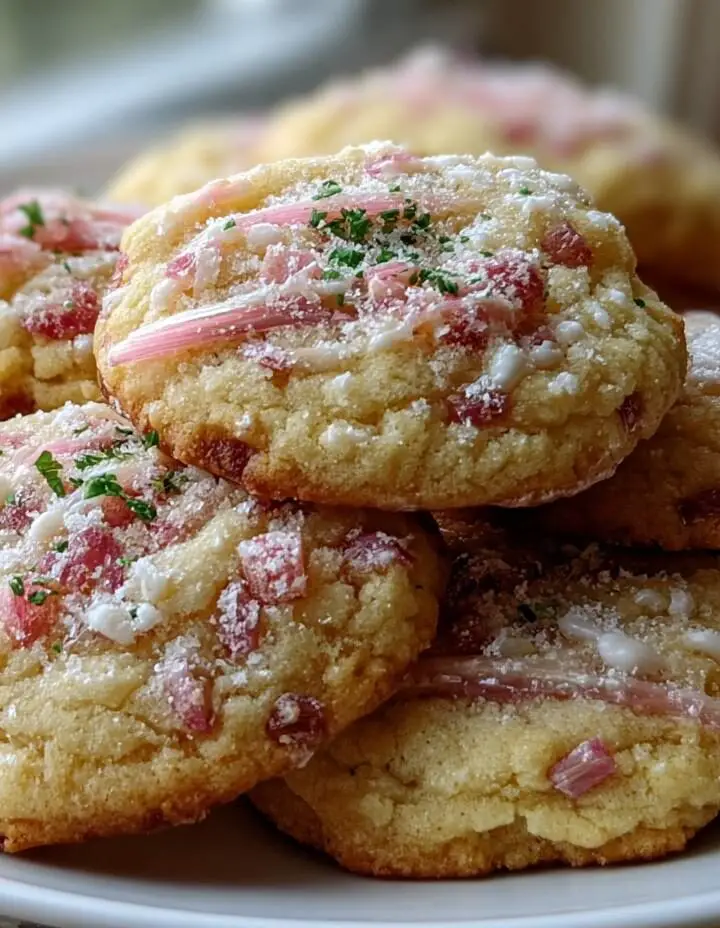 Soft Lemon Rhubarb Sugar Cookies