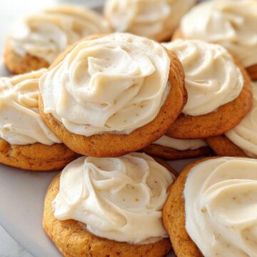 Soft Pumpkin Cookies with Cream Cheese Frosting